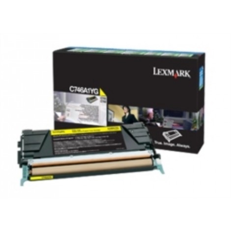 C746A1YG Toner RETURN giallo per Lexmark C 746 (7.000pg) 1pz