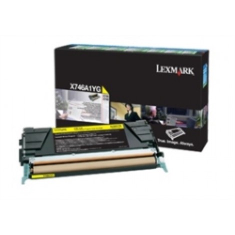 X746A1YG Toner RETURN giallo per Lexmark X 746 (7.000pg) 1pz