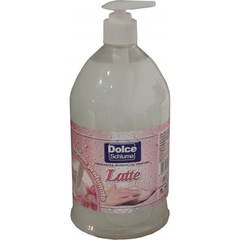 Dolce Schiuma Detergente liquido per mani, fragranza latte, dona morbidezza, freschezza e profumo, 1lt - SA303
