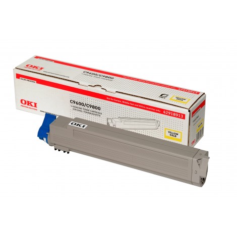 42918913 Toner giallo per Oki C 9600 (15.000pg) 1pz