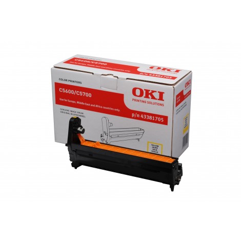 43381705 Drum giallo per Oki C 5600 (20.000pg) 1pz