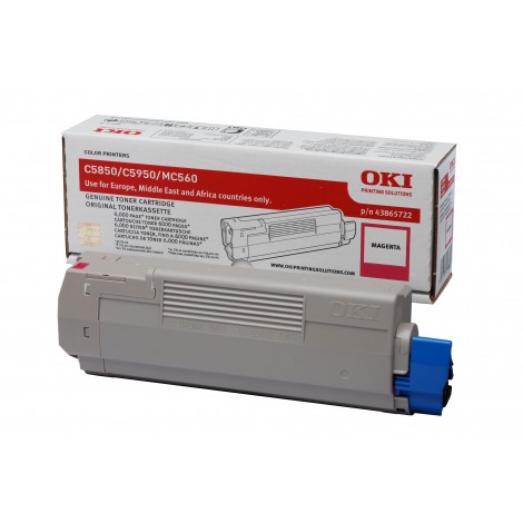 43865722 Toner magenta per Oki C 5850 (6.000pg) 1pz