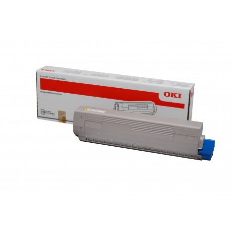 44844613 Toner giallo per Oki C 822 (7.300pg) 1pz