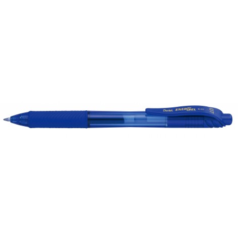 Pentel Energel X – Penna roller esente da cloruro di polivinile con grip in gomma antiscivolo, ideale per mancini, punta 0,7mm, colore blu – Prezzo singolo, ord. minimo 12pz – BL107-CX