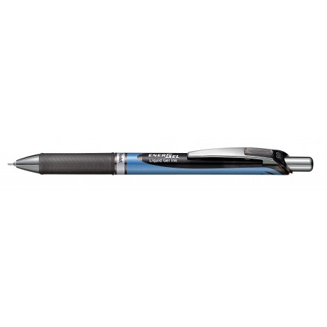 Pentel Energel XM - Penna roller ricaricabile, esente da cloruro di polivinile, non macchia, punta 0,5mm, colore nero - Prezzo singolo, ord. minimo 12pz - BLN75-AO