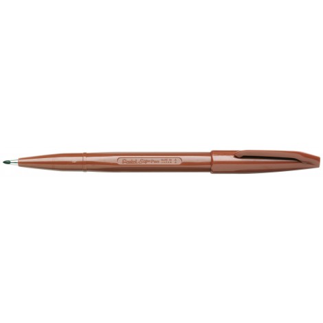 Pilot Sign Pen S520 - Pennarello con punta in fibra base acqua ed inchiostro a tinta, punta 2mm, colore marrone - Prezzo singolo, ord. minimo 12pz - S520-E