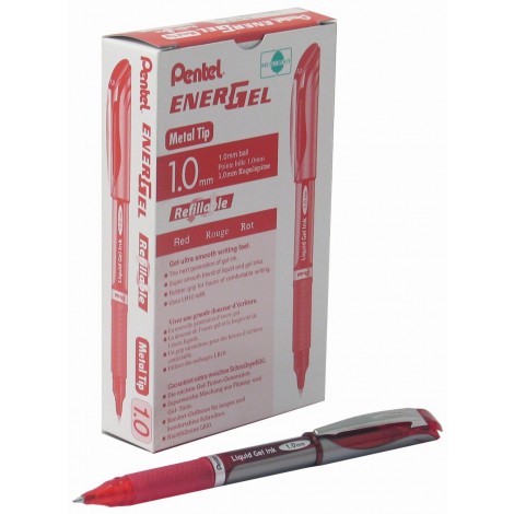 Pilot Energel XM –  ricaricabile, esente da cloruro di polivinile, non macchia, punta 1mm, colore rosso - Prezzo singolo, ord. minimo 12pz - BL60-BO