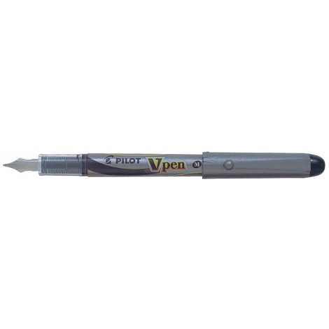 Pilot VPEN - Penna stilografica usa e getta ad inchiostro liquido, tratto 0,5mm, colore nero - Prezzo singolo, ord. minimo 12pz - 007570