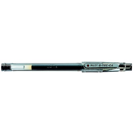 Pilot G-TEC - Penna roller ricaricabile con grip ergonomico, punta 0,4mm, colore nero  - Prezzo singolo, ord. minimo 12pz - 011650