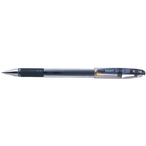 Pilot BL-G3 - Penna roller con sistema d`inchiostro diretto ricaricabile, livello d`nchiostro visibile, grip ergonomico, punta 0,7mm, colore nero - Prezzo singolo, ord. minimo 12pz - 001490
