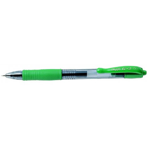 Pilot BL-G2 - Penna roller con inchiostro gel ricaricabile e livello d`inchiostro visibile, grip ergonomico, punta 0,7mm, colore verde - Prezzo singolo, ord. minimo 12pz - 001519