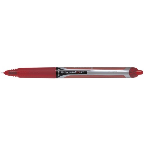Pilot Hi-Tecpoint V5 – Penna punta ad ago con inchiostro liquido, punta 0,5mm, colore rosso – Prezzo singolo, ord. minimo 12pz – 006782