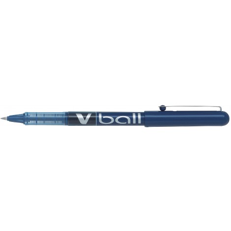 Pilot V Ball - Penna roller ad inchiostro liquido, punta 0,5mm, impugnatura in gomma, colore blu - Prezzo singolo, ord. minimo 12pz - 011211