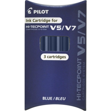 Pilot Hi-Tecpoint - Refill per penna roller Tecpoint V5-V7, colore blu - 3pz - BXS-IC-L-S3