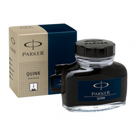 Parker Quink – Refill per stilografica, 57ml, colore blu nero – 1pz –  1950378