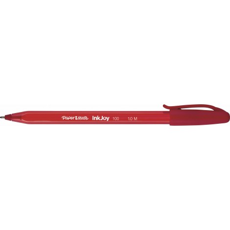 Papermate Inkjoy 100 – Penna a sfera con inchiostro ULV, tratto 1mm, colore rosso – Prezzo singolo, ord. minimo 50pz – S0957140