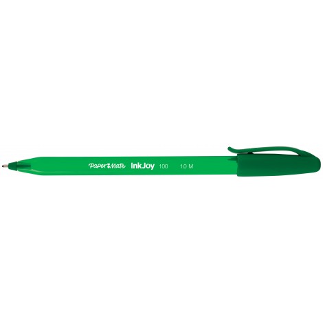 Papermate Inkjoy 100 – Penna a sfera con inchiostro ULV, tratto 1mm, colore verde – Prezzo singolo, ord. minimo 50pz – S0957150