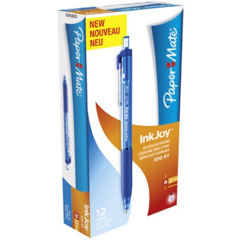 Papermate Inkjoy 300 – Penna a sfera con inchiostro ULV, tratto 1mm, colore blu – Prezzo singolo, ord. minimo 12pz – S0959920