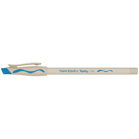 Papermate Replay - Penna a sfera cancellabile, l`inchiostro diventa permanente dopo 24 ore. tratto 1mm, colore turchese - Prezzo singolo, ord. minimo 12pz - S0851451