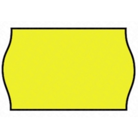 Printex 700 etichette permanenti onda in carta, per prezzatrice SMART 14, colore giallo – B10/2616S/FGP