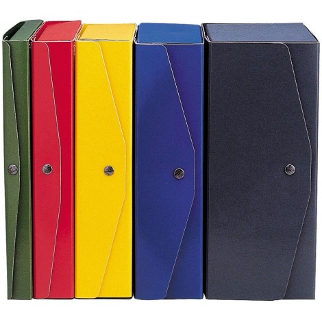 King Mec Project - Scatola archivio chiusura a bottone, 26x36cm, dorso 12cm, colore verde  - Prezzo singolo, ord. minimo 5pz - 00024014