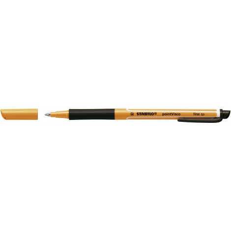 Stabilo Pointvisco – Penna roller con inchiostro gel a bassa viscosità, tratto 0,5mm, colore nero – Prezzo singolo, ord. minimo 10pz – 1099/46
