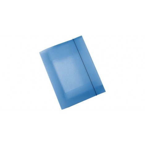 Fellowes Eko - Cartellina in PPL a 3 lembi con elastico, formato 25x35cm, colore blu - Prezzo singolo, ord. minimo 10pz - U110TB