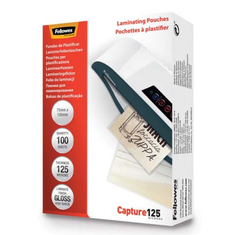 Fellowes Capture - Pouches 8,3x11,3cm, finitura lucida, 125 micron - 1conf. - 5307101