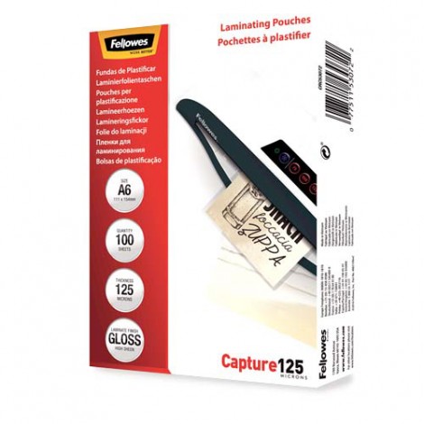 Fellowes Capture - Pouches A6, finitura lucida, 125 micron - 1conf. - 5307201