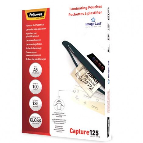 Fellowes ImageLast - Pouches A5, finitura lucida, 125 micron - 1conf. - 5307302