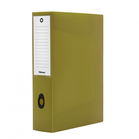 Fellowes Holos - Cartella progetto in polipropilene riciclato al 30%, formato 25x35 chiusura a bottone con i colori ispirati alla natura, dorso 8cm, colore verde - 100102113