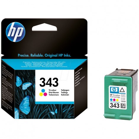 C8766EE Cartuccia 343 inchiostro ciano, magenta e giallo per HP OFFICEJET 6304 (330pg) 1pz