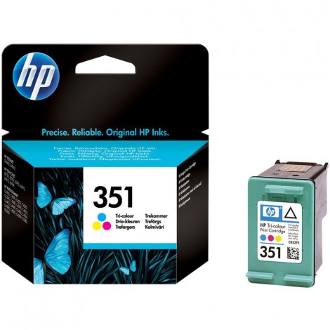 CB337EE Cartuccia 351 inchiostro ciano, magenta e giallo per HP DESKJET D 4260 (170pg) 1pz