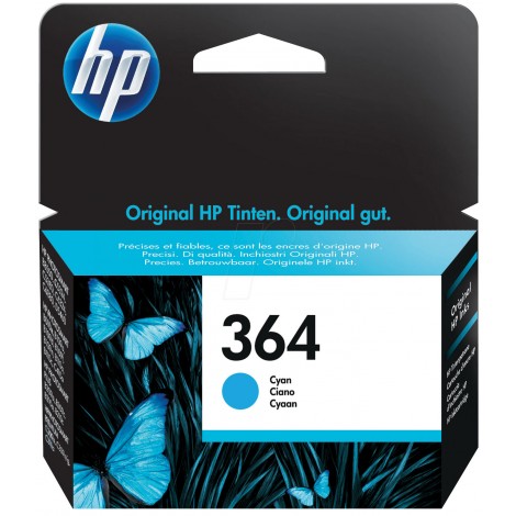 CB318EE Cartuccia 364 inchiostro ciano per HP DESKJET 3521 (300pg) 1pz