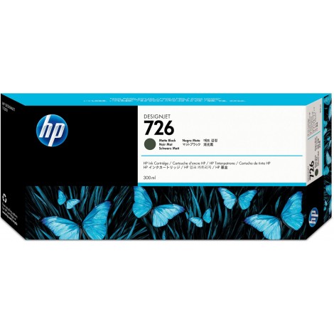 CH575A Cartuccia N726 inchiostro nero opaco per HP DESIGNJET T 1300 (300ml) 1pz