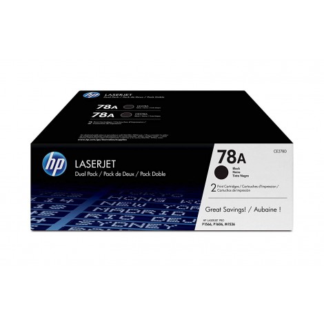 CE278AD Toner nero per HP LASERJET P 1566 1606  (2x2.100pg)  Conf. da 2 pezzi  -   C92H33215