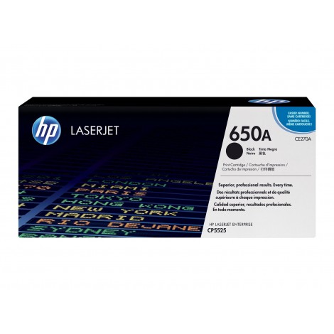 CE270A Toner nero per HP COLOR LASERJET CP5525N (13.500pg) 1pz
