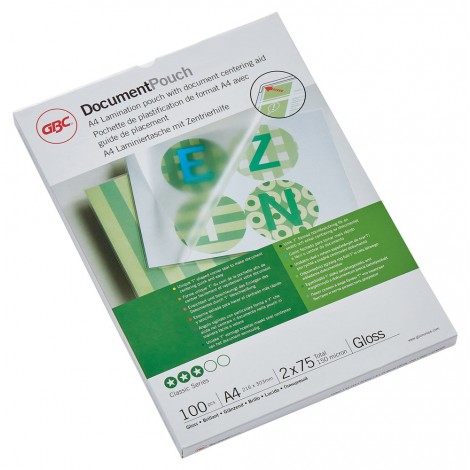 GBC Pouches A4, finitura lucida, 75 micron - 1conf. - 3740400