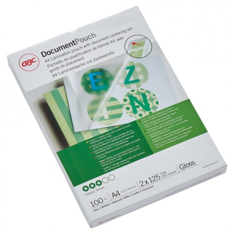 GBC Pouches A4, finitura lucida, 125 micron - 1conf. - 3200723