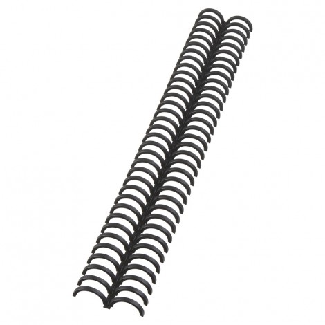 GBC ClickBind - Dorsi per rilegatura formato A4, passo 3:1, rilega fino a 145 fogli, dorso 16mm, colore nero  - 387357E