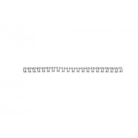 GBC WireBind – Spirali metalliche per rilegatura formato A4, 21 anelli, passo 3:1, rilega fino a 70 fogli, dorso 8mm, colore nero  - IB165122