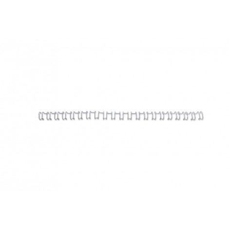 GBC WireBind – Spirali metalliche per rilegatura formato A4, 21 anelli, passo 3:1, rilega fino a 55 fogli, dorso 6mm, colore argento  - IB160431