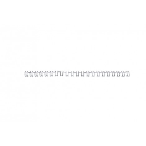GBC WireBind – Spirali metalliche per rilegatura formato A4, 21 anelli, passo 3:1, rilega fino a 85 fogli, dorso 10mm, colore argento  - IB160837