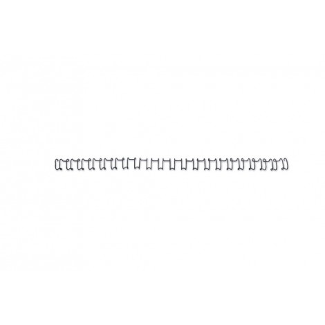 GBC WireBind – Spirali metalliche per rilegatura formato A4, 21 anelli, passo 3:1, rilega fino a 85 fogli, dorso 10mm, colore nero - IB165221