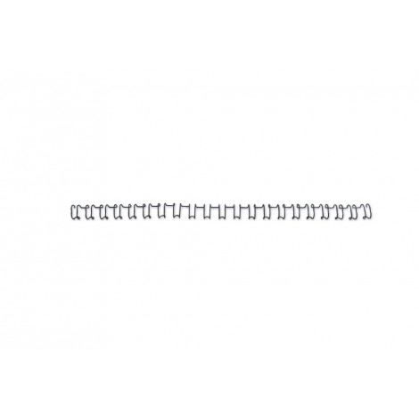 GBC WireBind – Spirali metalliche per rilegatura formato A4, 21 anelli, passo 3:1, rilega fino a 130 fogli, dorso 14mm, colore nero - IB165429