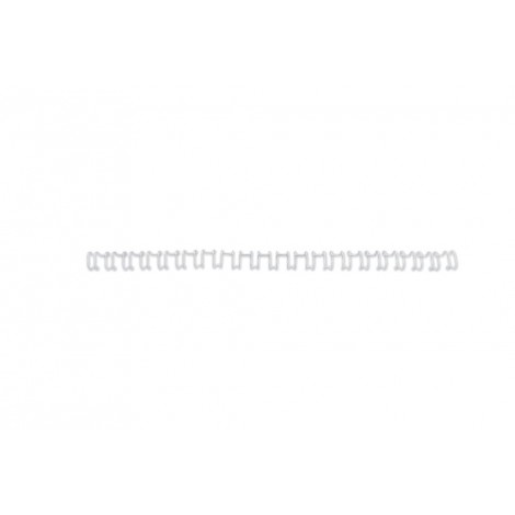 GBC WireBind – Spirali metalliche per rilegatura formato A4, 21 anelli, passo 3:1, rilega fino a 130 fogli, dorso 14mm, colore argento – IB165481