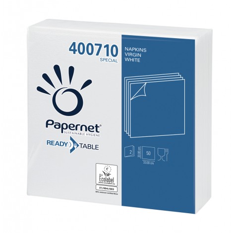 Papernet Tovaglioli READY TABLE a 2 veli, 33x33cm, 50pz - 400710
