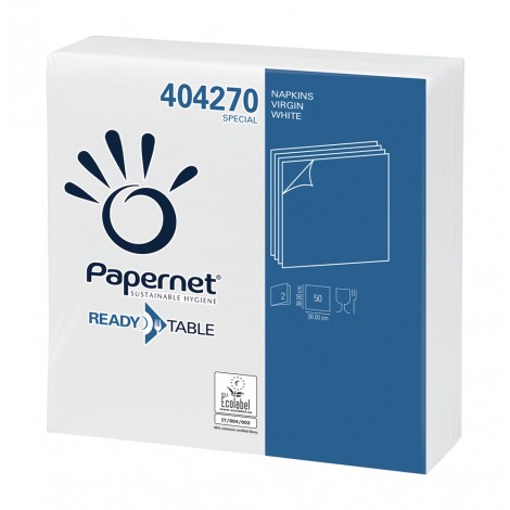 Papernet Tovaglioli READY TABLE a 2 veli, 38x38cm, 50pz - 404270