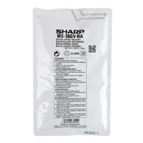 MX36GVBA Developer nero per Sharp MX 2310U (100.000pg) 1pz