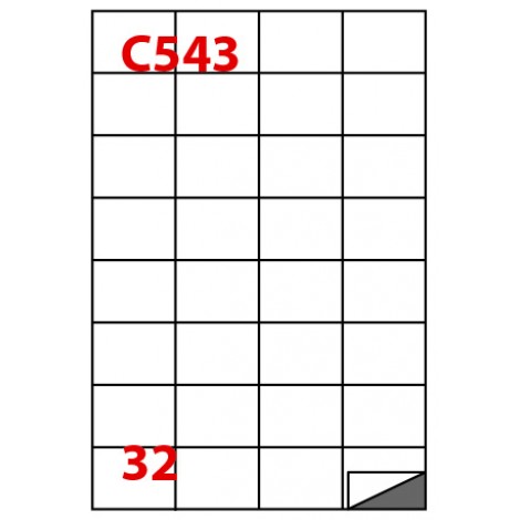 Markin 3.200 etichette adesive bianche permanenti senza margini (52,5x37,12mm), 32 etichette per foglio - 100 fogli - X210C543